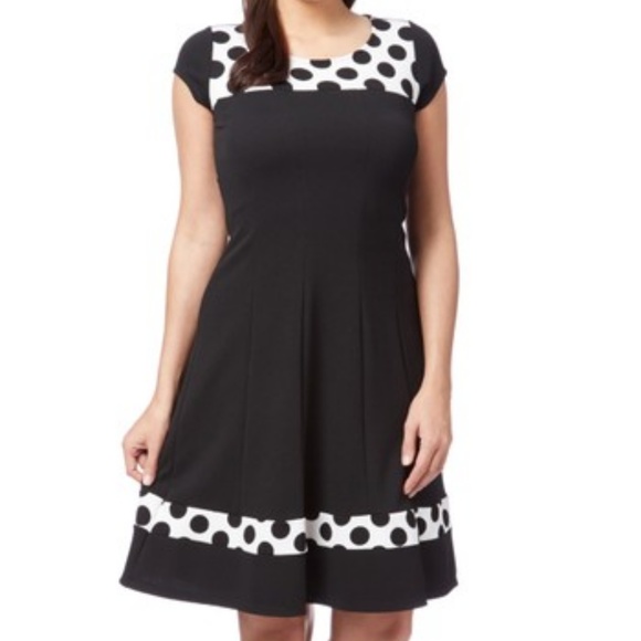 Rodan Dresses & Skirts - Rodan Plus Knit Polka Dot Plus Dress NWOT